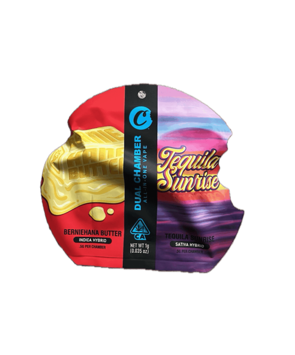 Dual Chamber THC Vape Pen 0.5+0.5ml BERNIEHANA BUTTER & TEQUILA SUNRISE