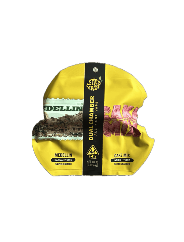 Dual Chamber THC Vape Pen 0.5+0.5ml MEDELLIN & CAKE MIX